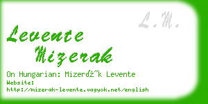 levente mizerak business card